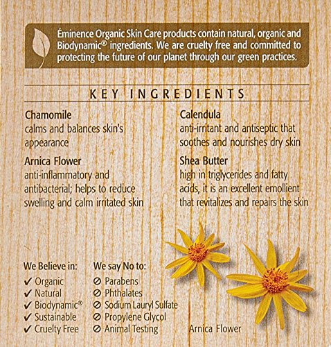 Eminence Vitaskin Calm Skin morning and evening use guidance visual