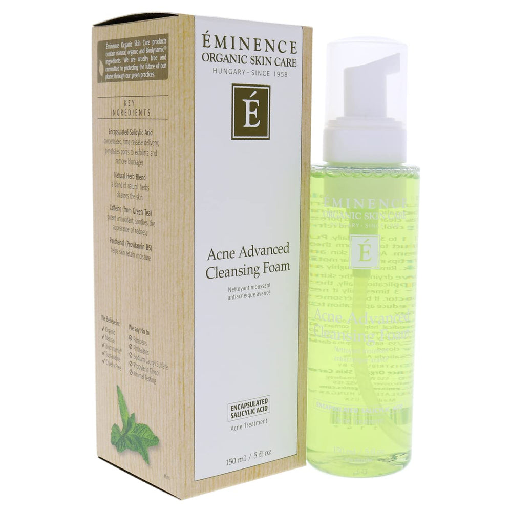 Eminence Willow Bark Tea Tree Oil ingredients close-up highlighting natural exfoliation and clarity.