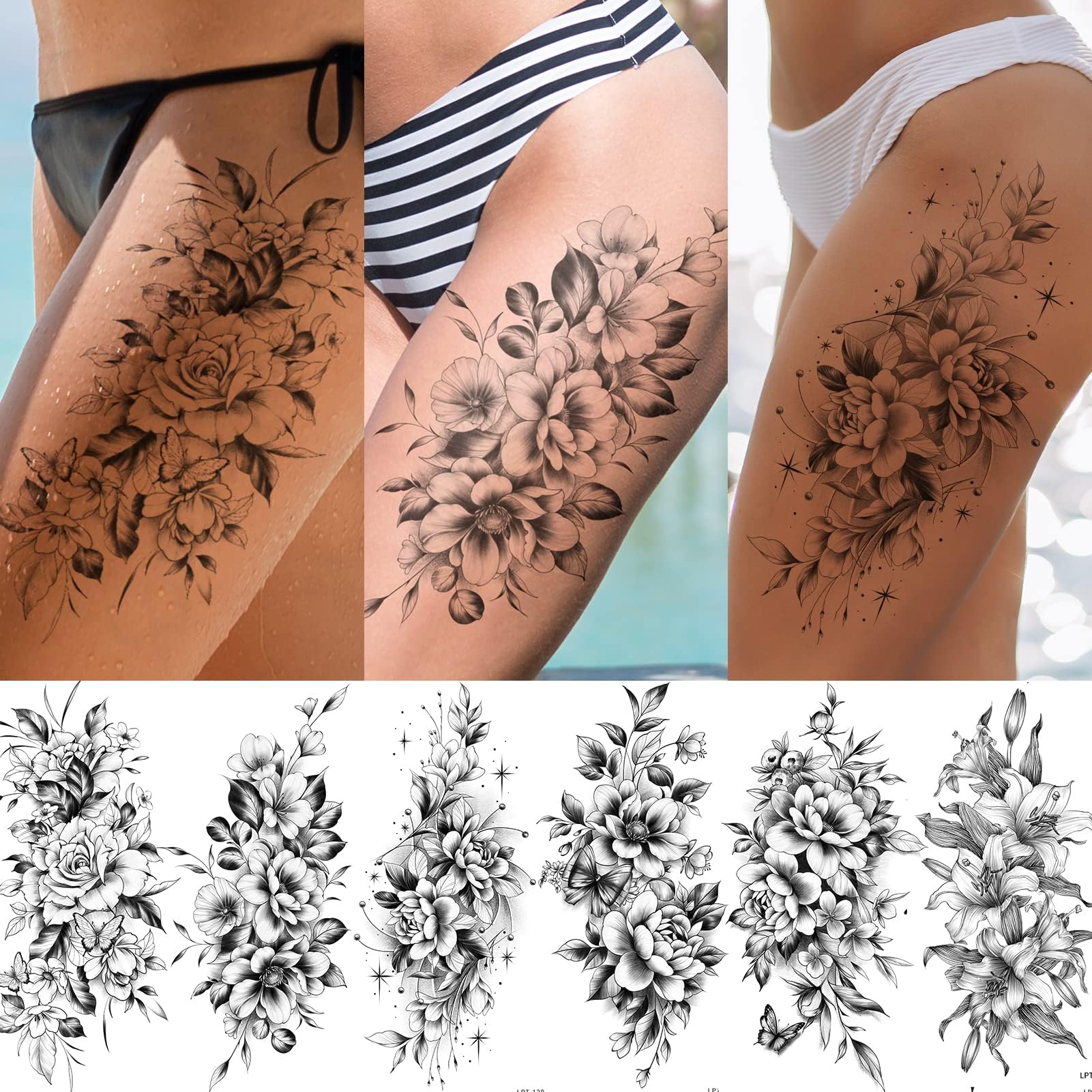 EMOME floral sleeve on the shoulder creates a festival-ready, stylish accent.