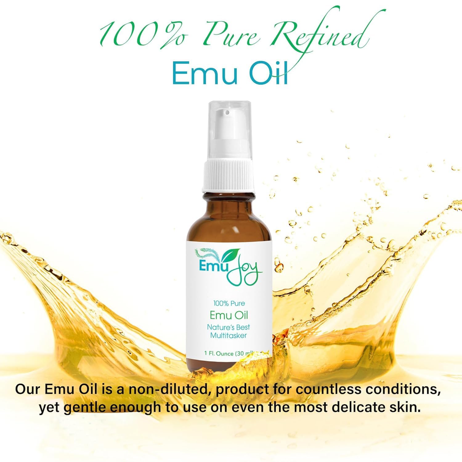 Emu Joy emu oil application showing deep absorption