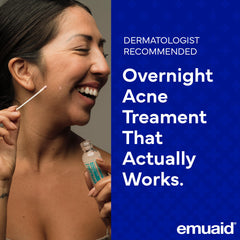 EMUAID overnight acne treatment dab at night for targeted blemish calming