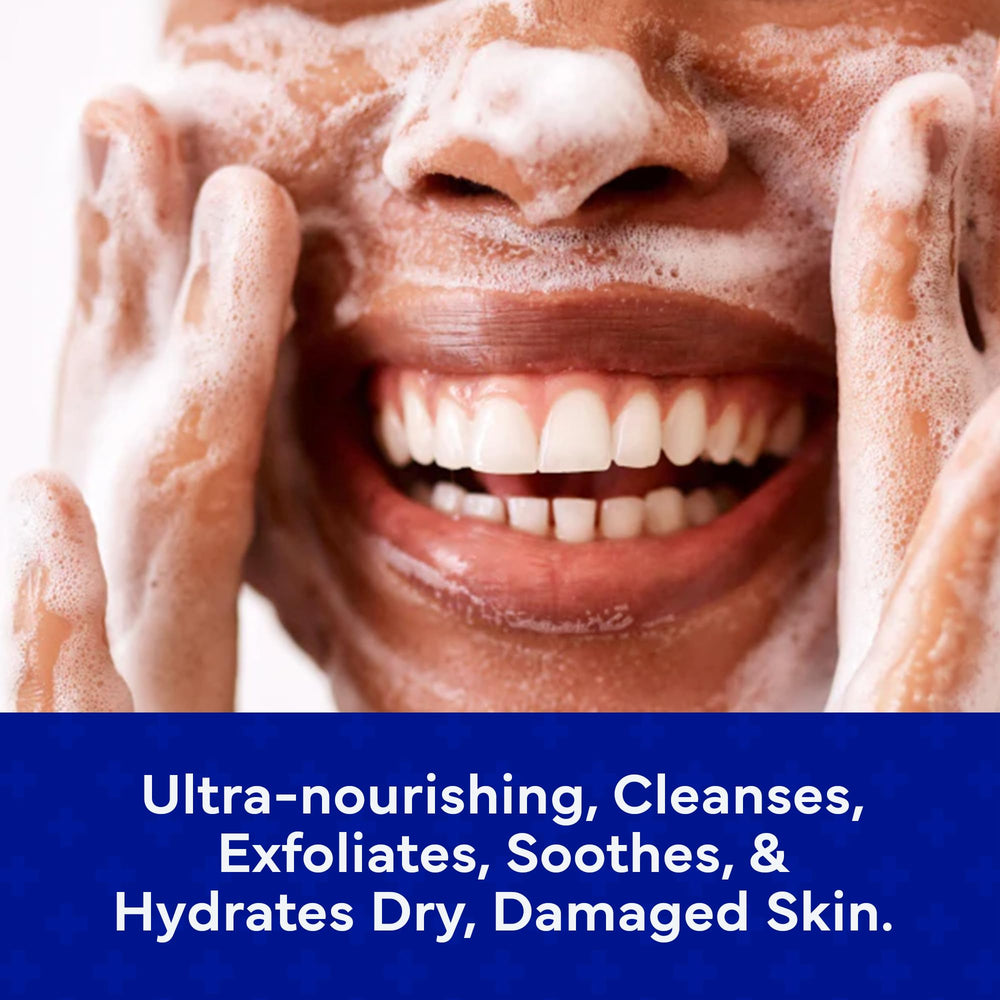 emuaid Therapeutic Moisture Bar rich-lather showcases face and body cleansing with hydrating oils.