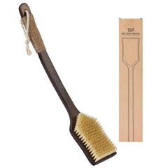 ENAMELEVO back-scrubber brush with curved 17.7-inch handle for comfortable use
