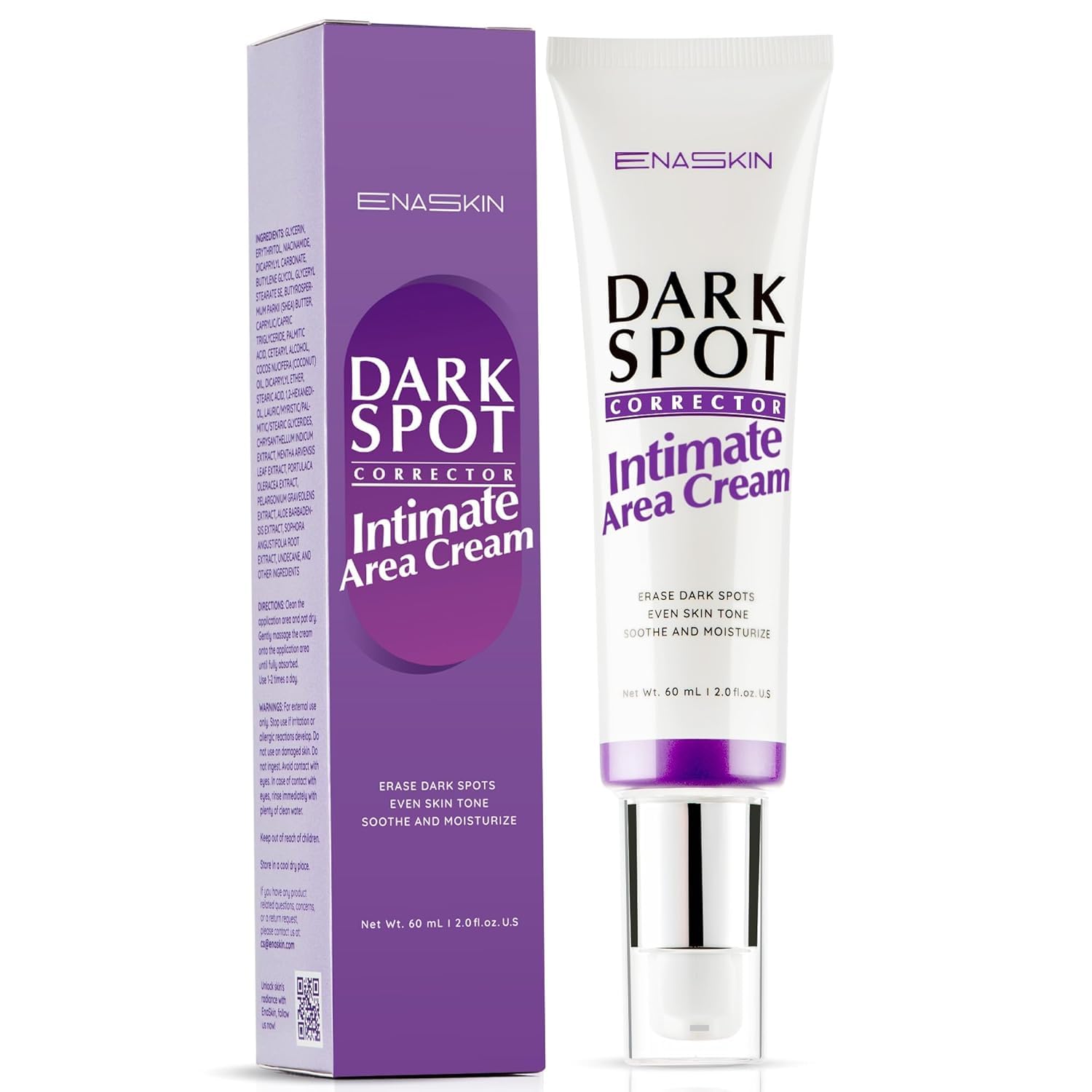 EnaSkin dark spot remover bottle demonstrates concentrated formula for even skin tone