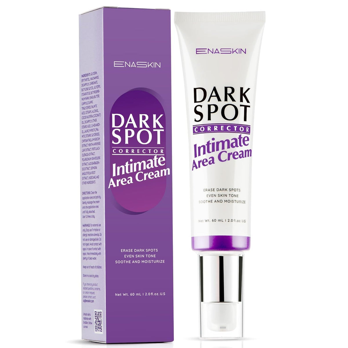 EnaSkin dark spot remover bottle demonstrates concentrated formula for even skin tone