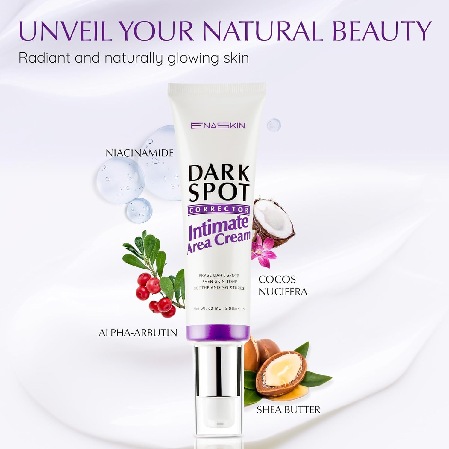 Applying EnaSkin underarm area for reduced discoloration during daily use