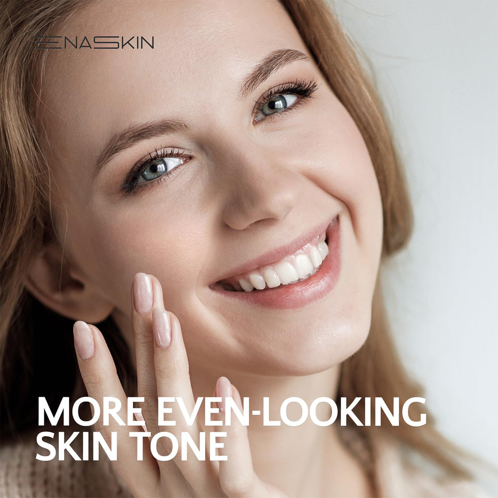 EnaSkin serum pictured with day-night routine concept