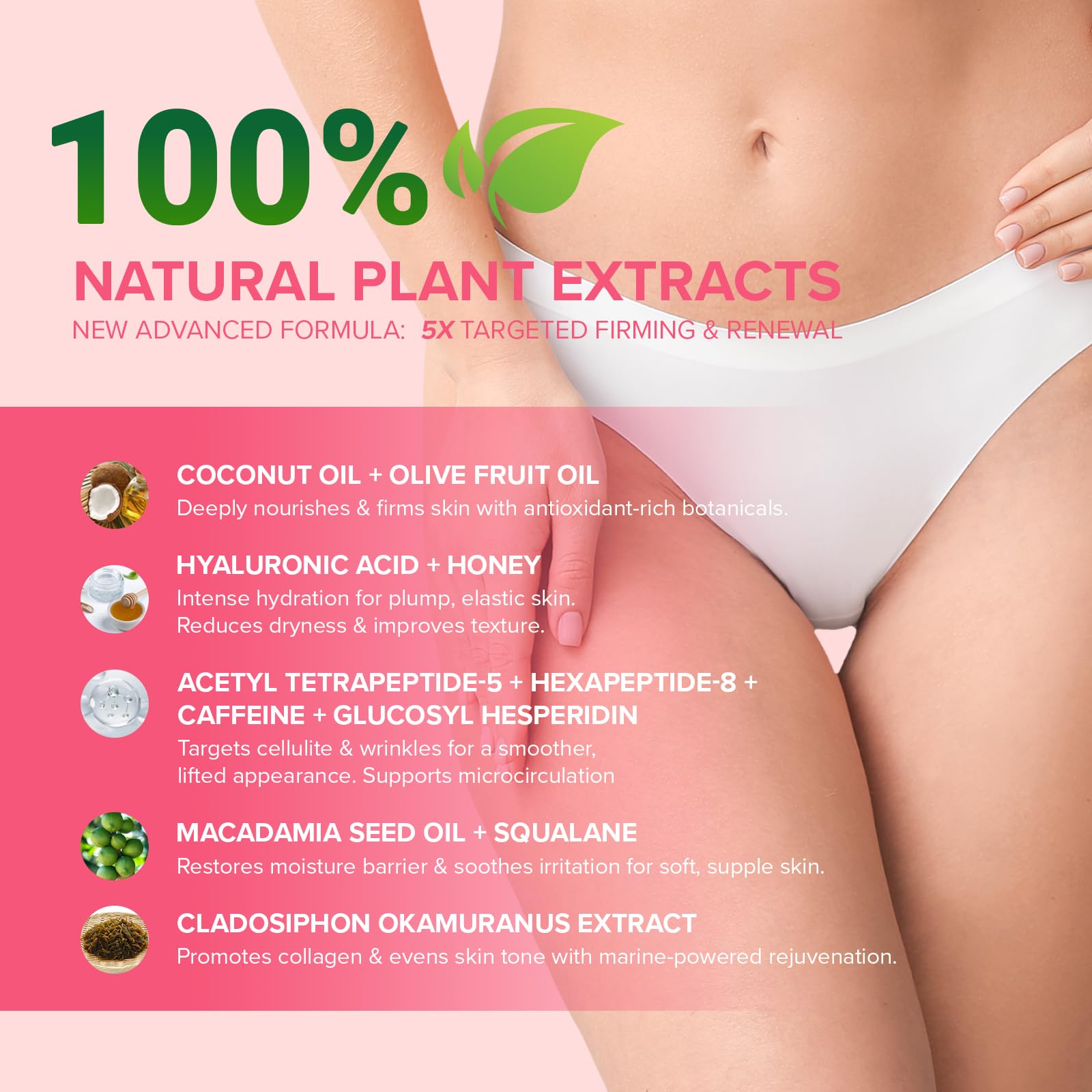 Enaskin Naturals cellulite remover texture closeup reveals creamy formula for massage