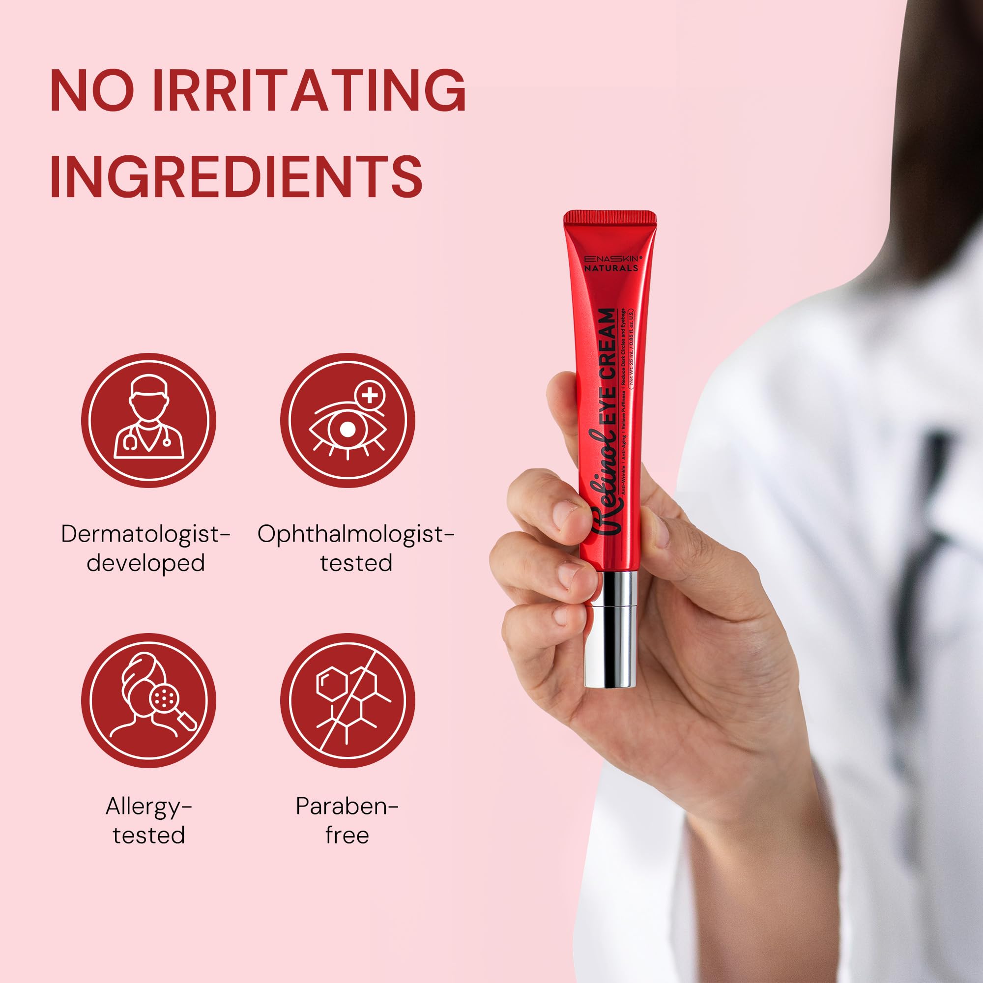 Night-use EnaSkin eye cream supports overnight hydration and renewal