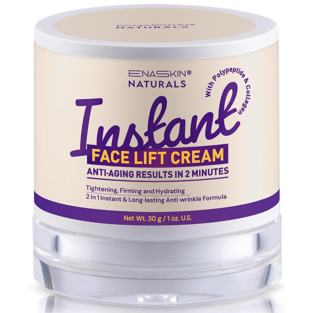 Enaskin Naturals Instant Face Tightener Cream jar closeup showing smooth finish and hydration