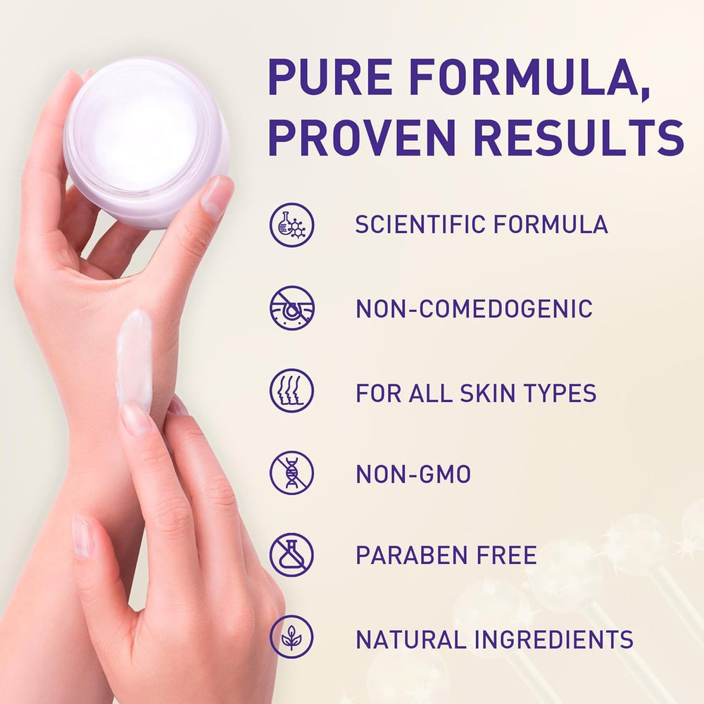Enaskin Naturals morning ritual scan showing quick-absorb cream on skin