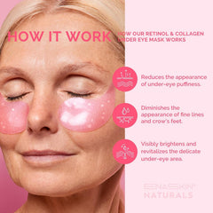 Enaskin Naturals niacinamide collagen anti-aging formula close-up promoting smoother, firmer under-eye skin.