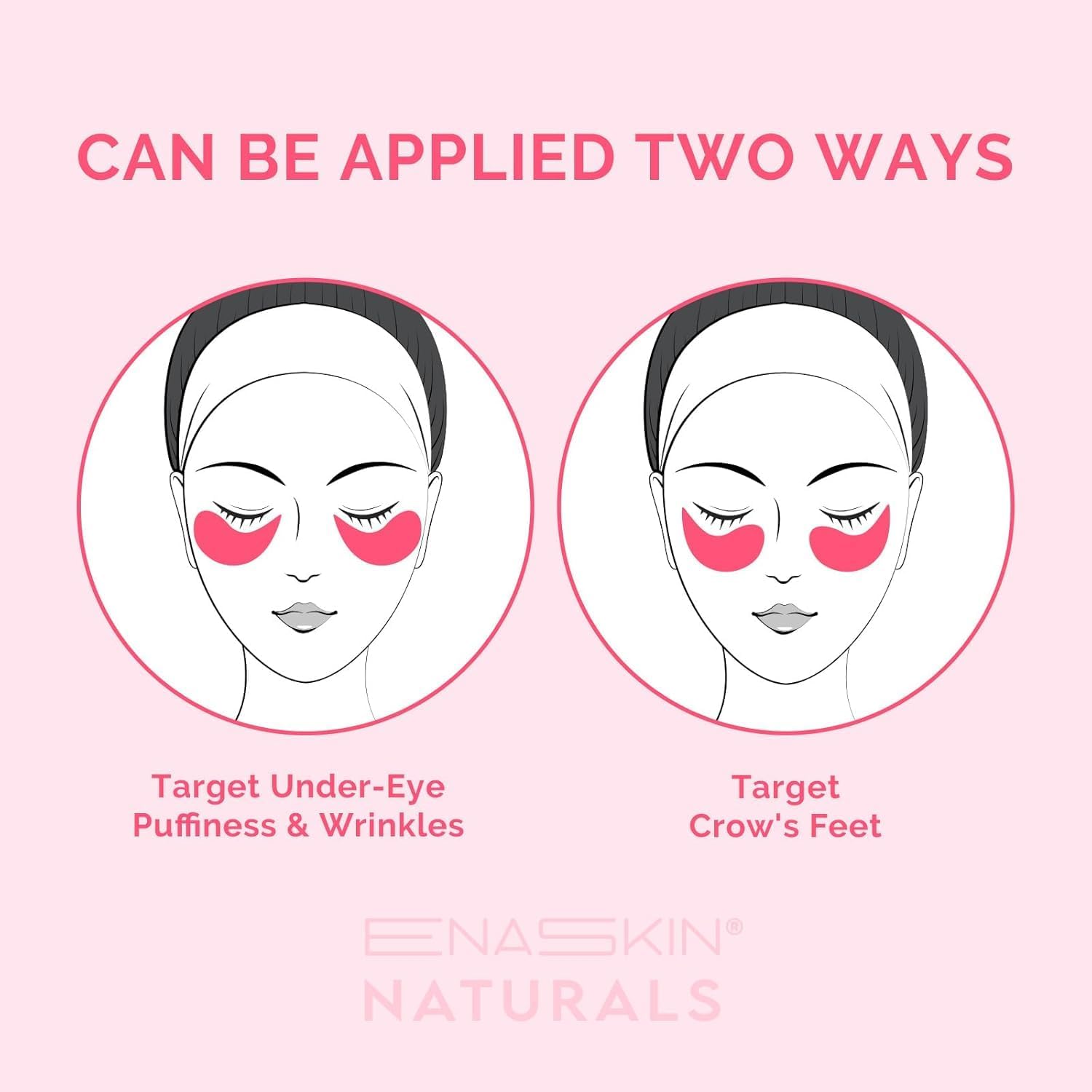 Enaskin Naturals sensitive skin-friendly eye patches gently hydrates sensitive under-eye area.