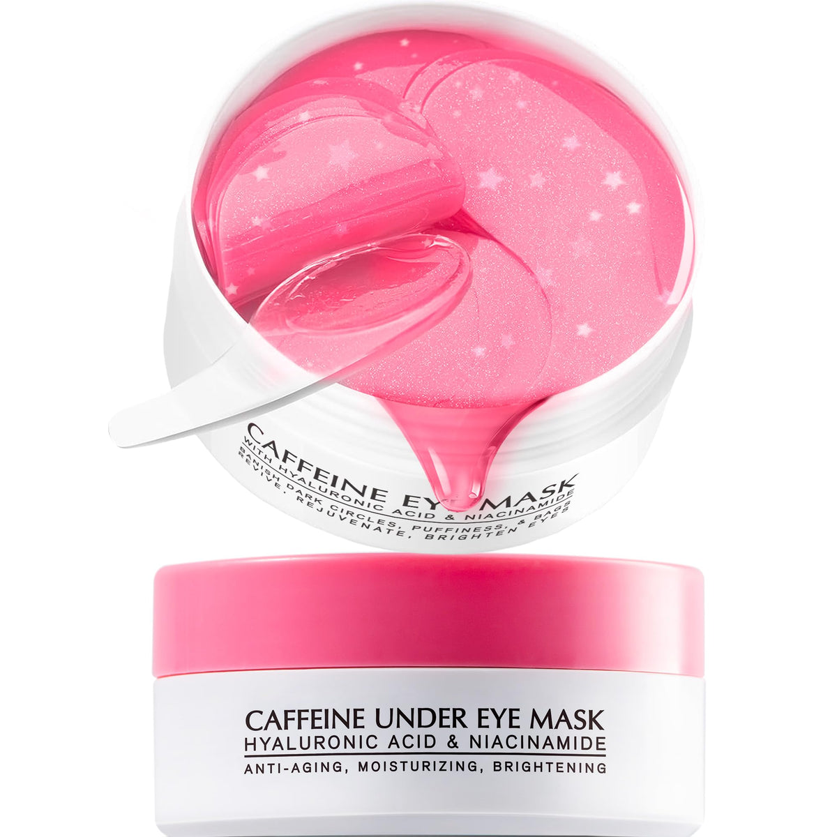 Enaskin Naturals under-eye patches pink pack close-up for soothing hydration and potential puffiness reduction.