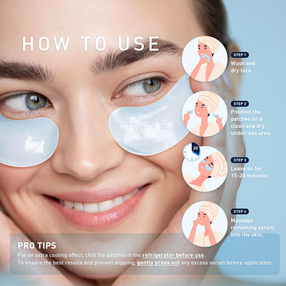 Enaskin Naturals vitamin E eye patches close-up offering nourishing care for the eye area.