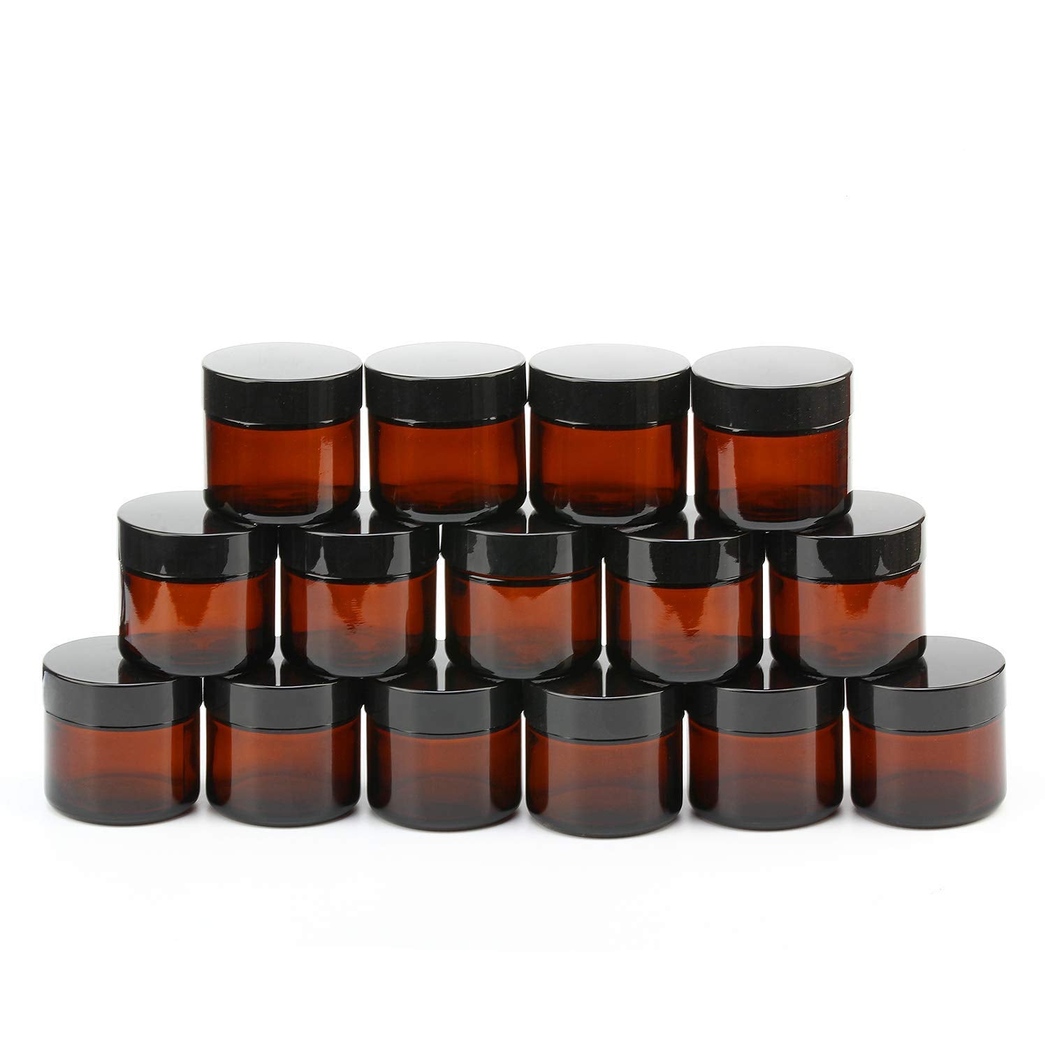 Encheng amber 2 oz jar pack for portable cosmetics storage.