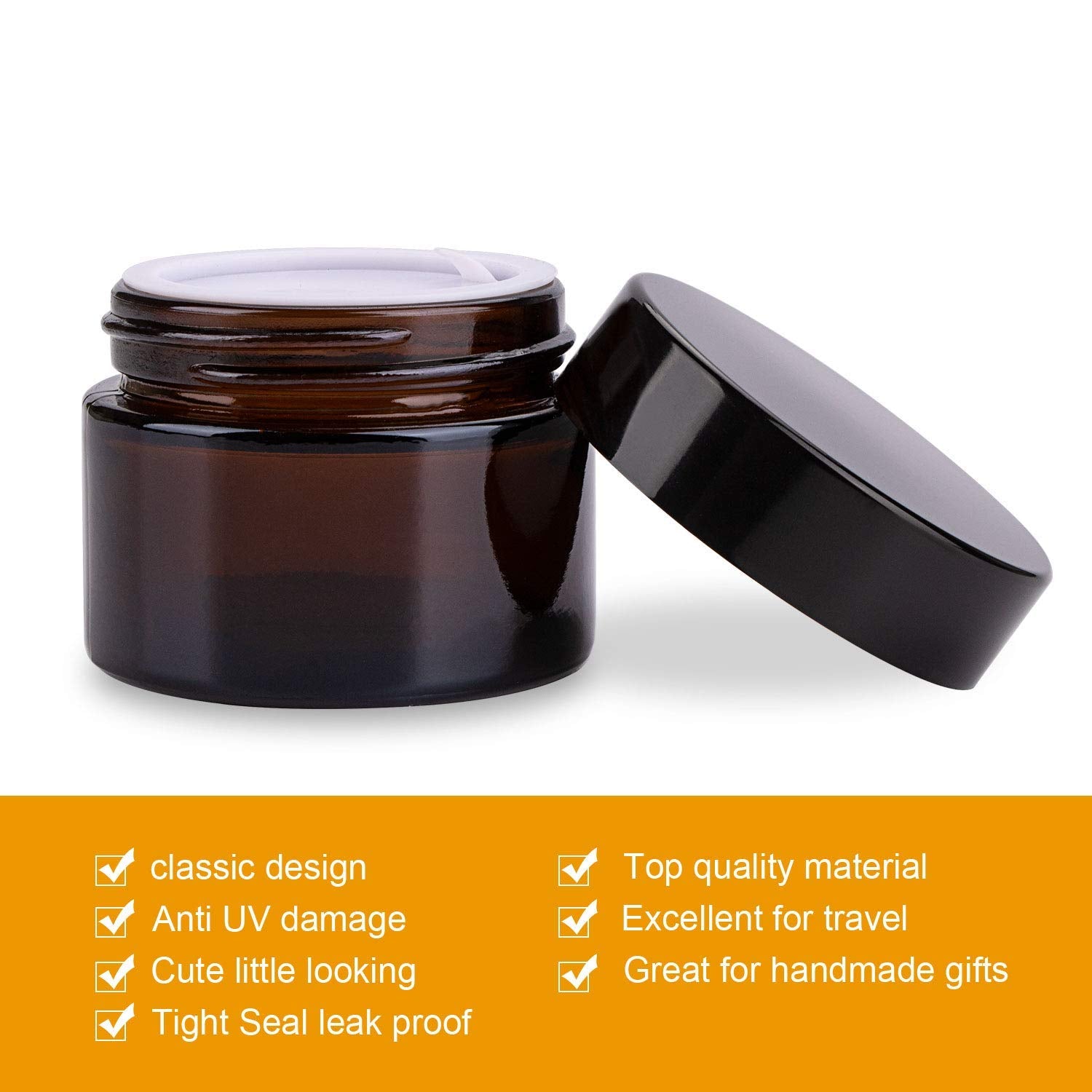 Encheng amber glass helps protect contents from UV rays.