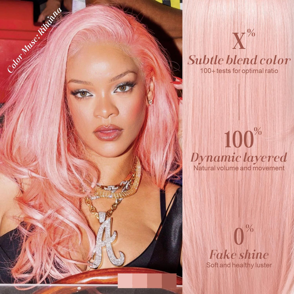 ENCOUNTERU 26-inch pink wig adds dramatic length with lightweight comfort