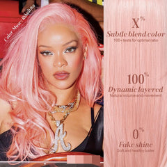 ENCOUNTERU 26-inch pink wig adds dramatic length with lightweight comfort