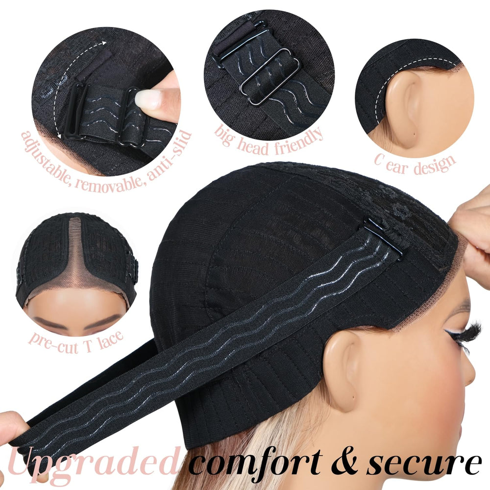 ENCOUNTERU adjustable cap with three combs ensures secure fit