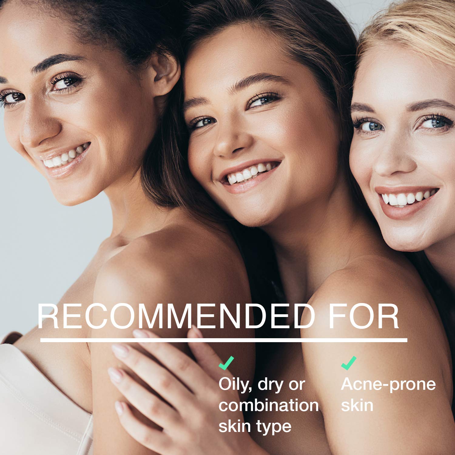 End-zit day-night-use application shows versatile use daily and under makeup.