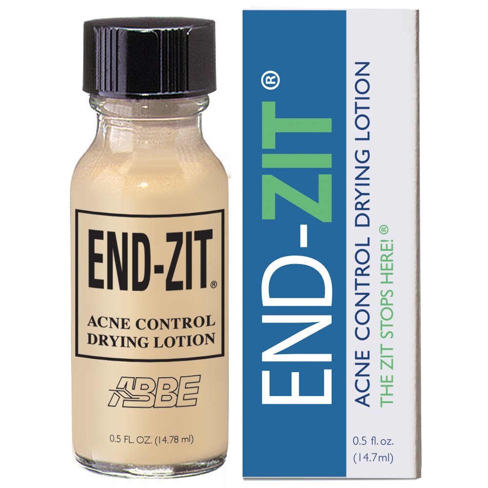 End-zit fast-acting acne spot bottle-application targets breakouts for rapid drying.
