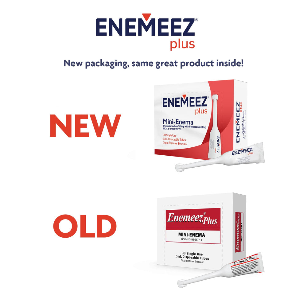Enemeez Plus 30-count packs provide convenient at-home relief.