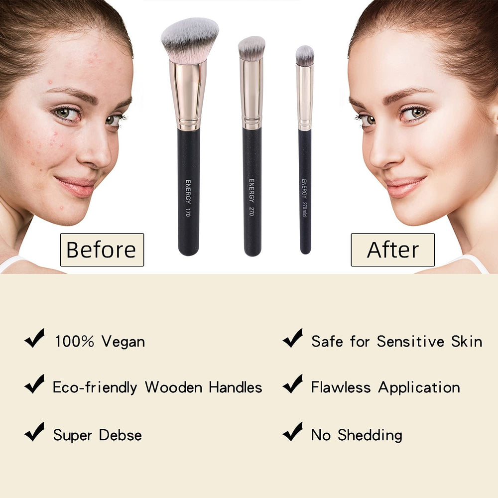 ENERGY concealer brush under-eye 270 densely blends concealer.