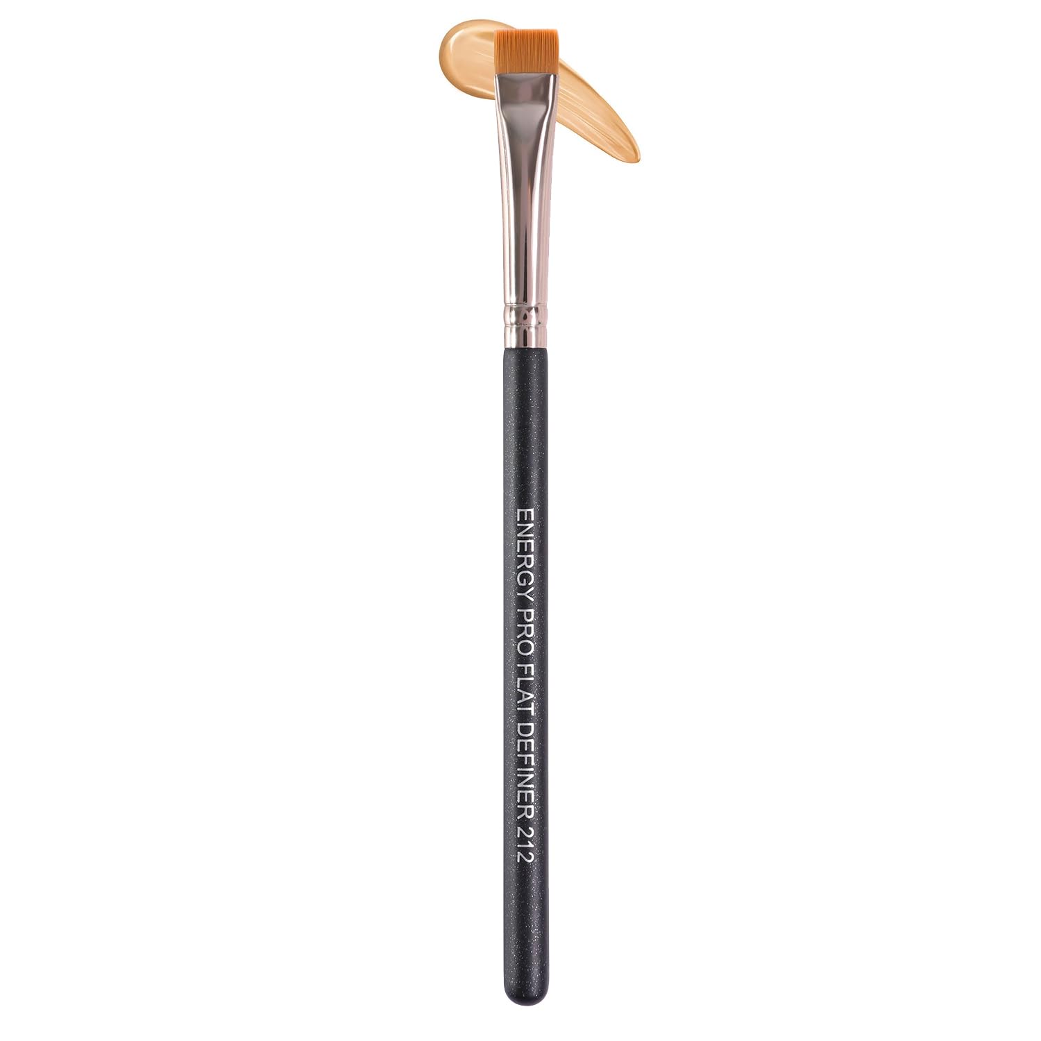 Energy flat definer brush top view highlights precision for sharp lines on brows and lids