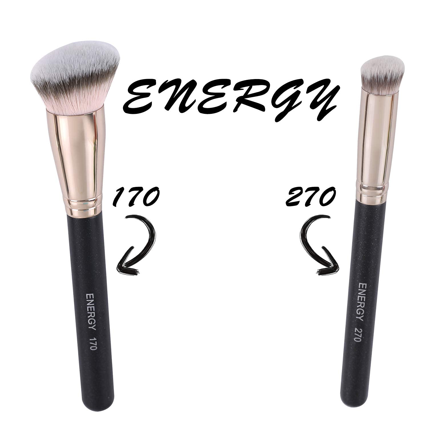 ENERGY Foundation Brush 170 delivers even coverage across curves for a natural look.