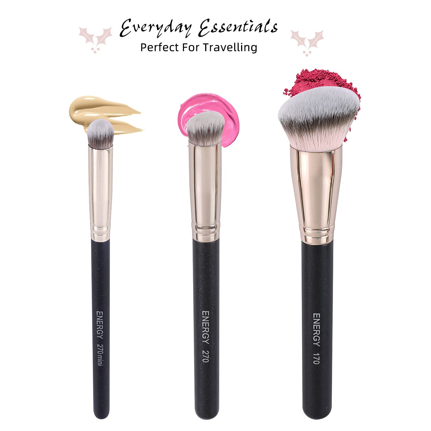 ENERGY foundation brush 170 blends powders, creams, and bronzers for seamless looks.