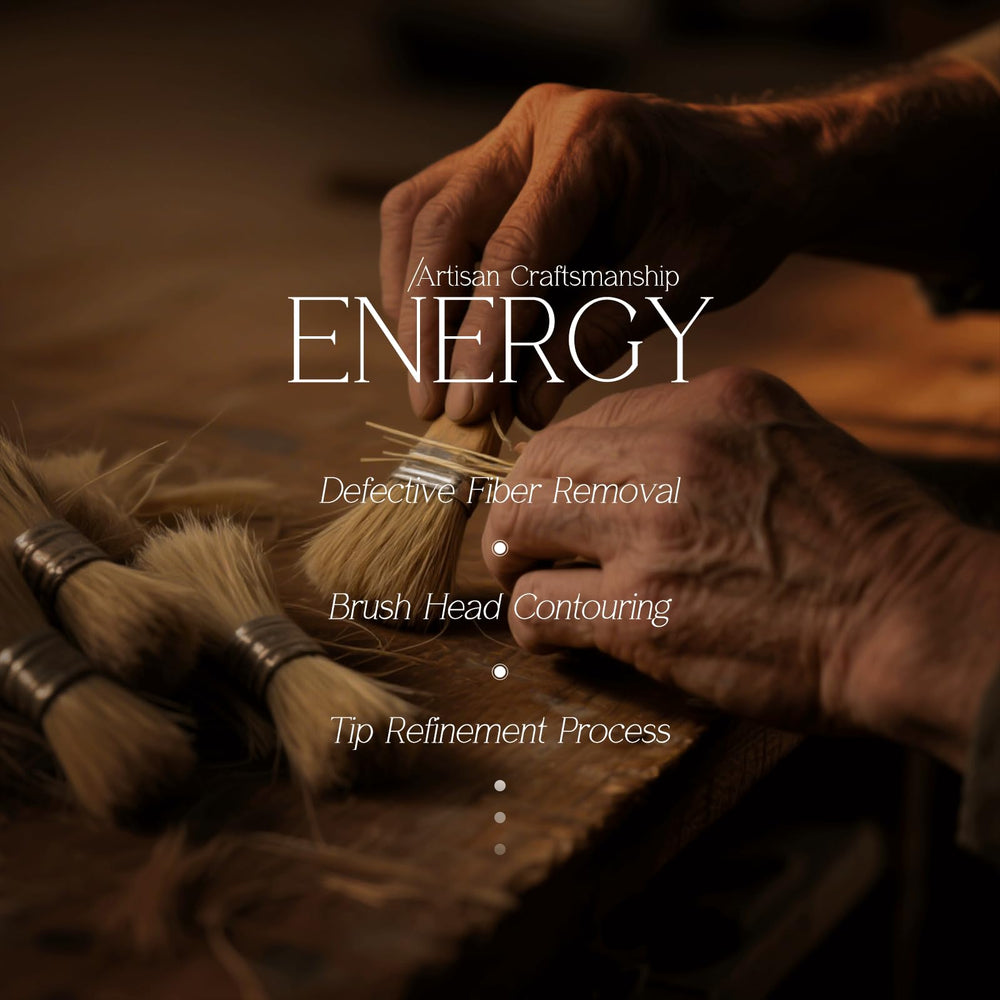 ENERGY Kabuki Mini cleaning-friendly design resists shedding after washing