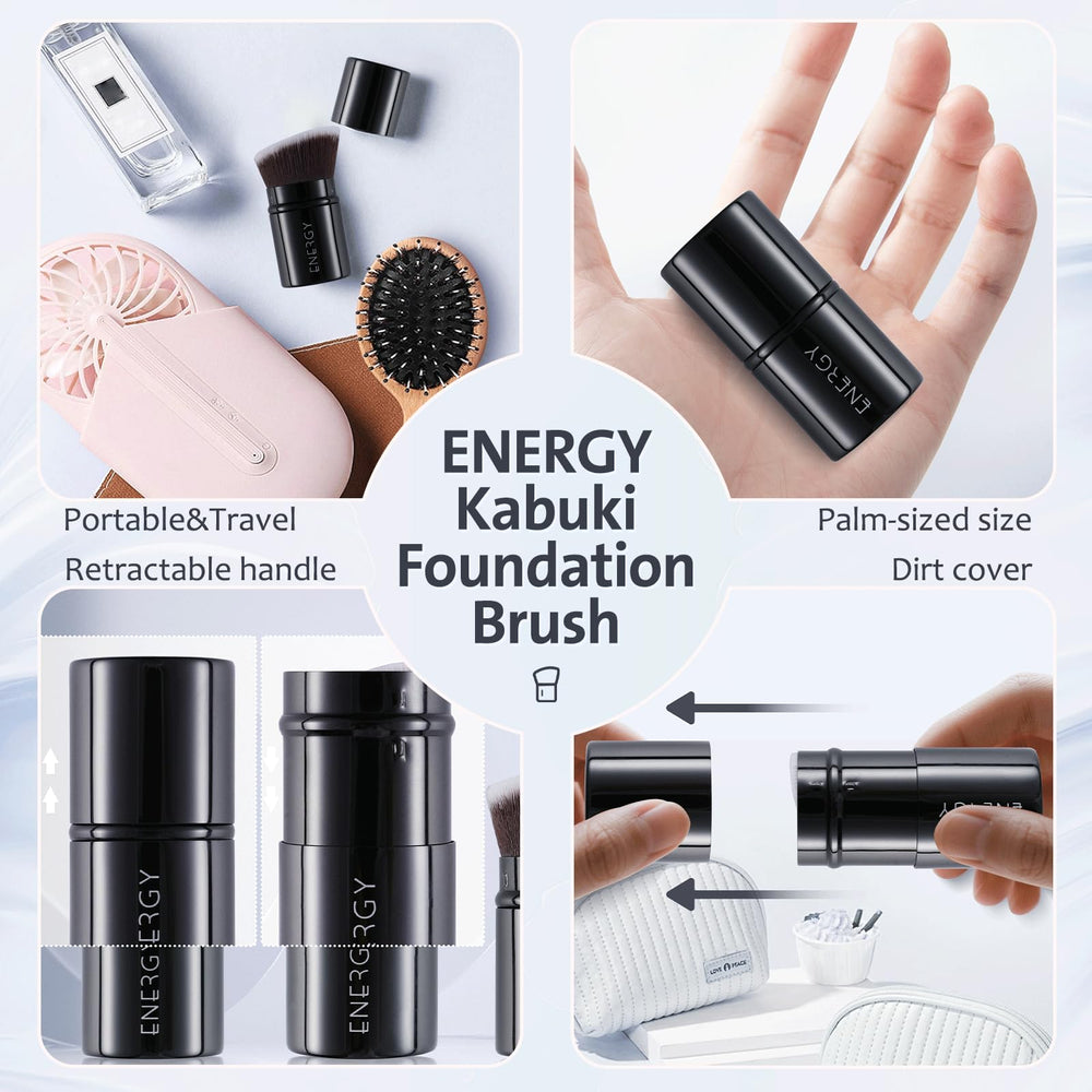 ENERGY Kabuki Mini cruelty-free brush with premium synthetic fibers