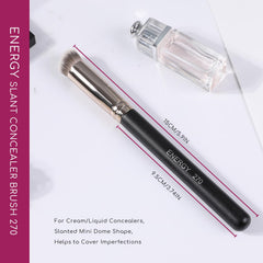 ENERGY Under Eye Concealer Brush dense-bristles close-up demonstrates precise baking and setting under-eye makeup.