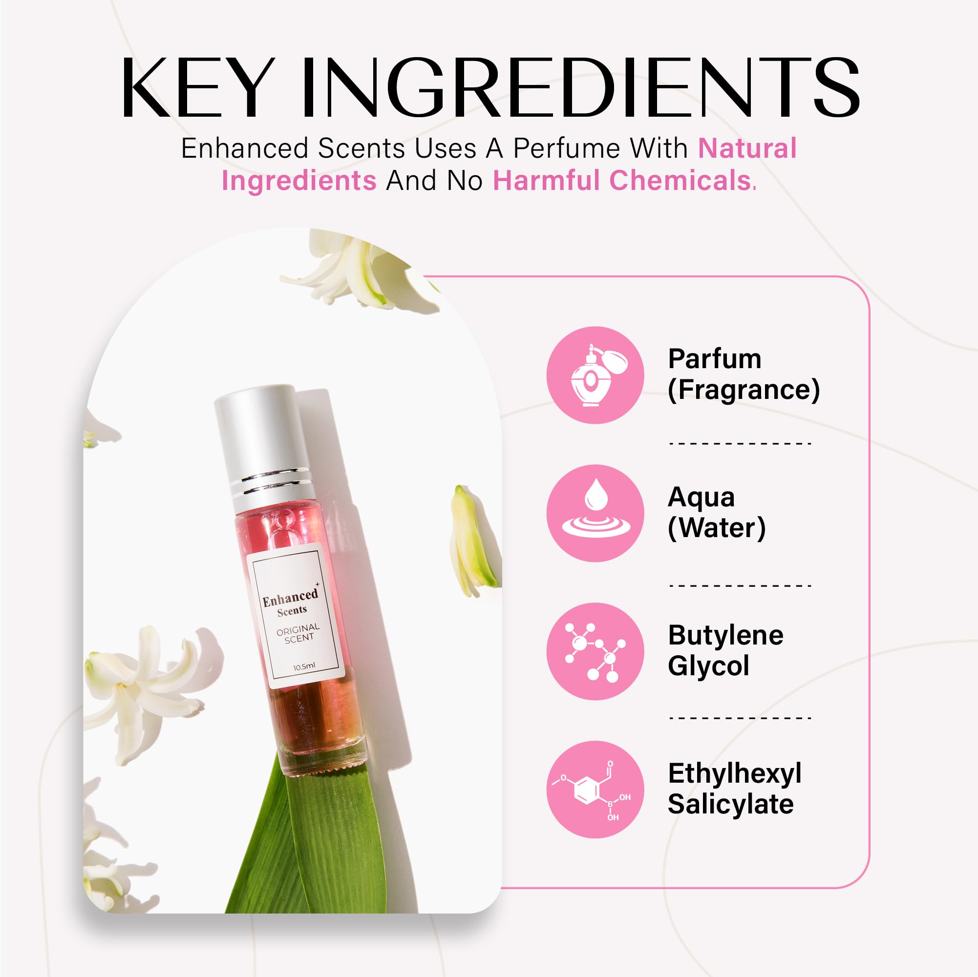 Enhanced Scents Roll-on bottle pocket-ready design ideal for quick re-application.