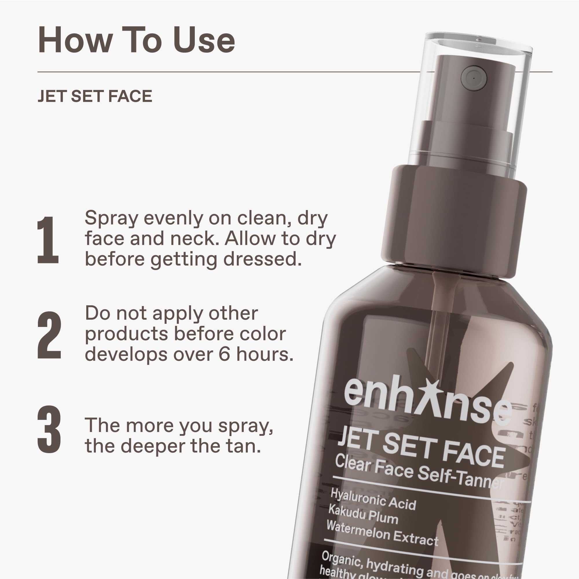 ENHANSE Six-inch spray distance promotes even application with fewer streaks