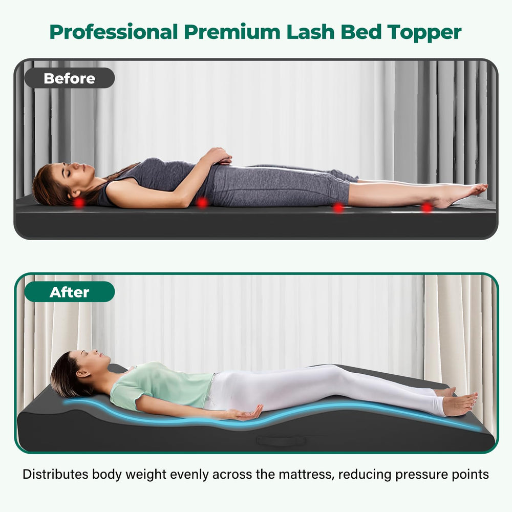 ENITYA Lash Bed Topper high-density foam provides enduring comfort.