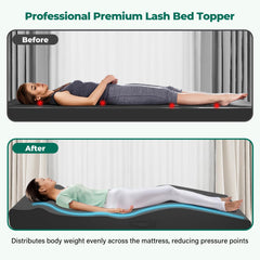 ENITYA Lash Bed Topper high-density foam provides enduring comfort.