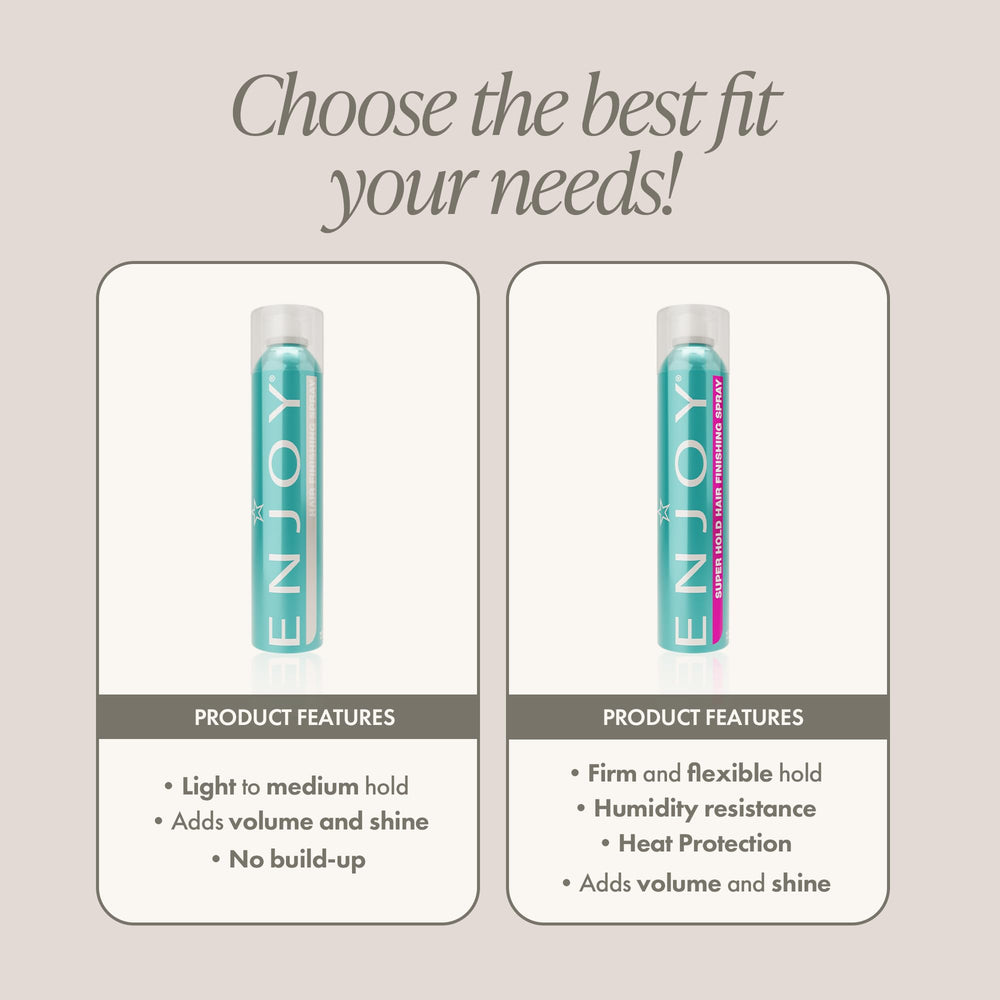 Enjoy Hair Finishing Spray styling and detangler-like benefits in one lightweight mist