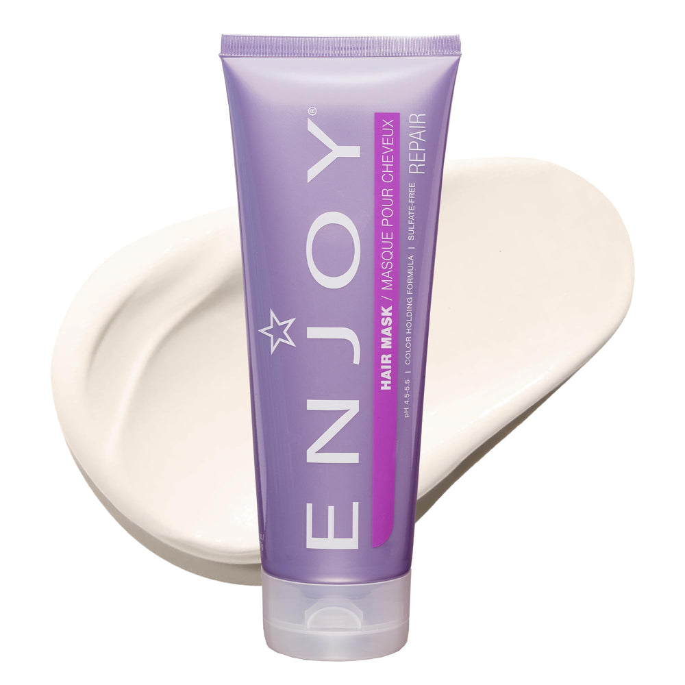 Enjoy Hair Mask 8oz bottle front for color-safe moisture and frizz control.