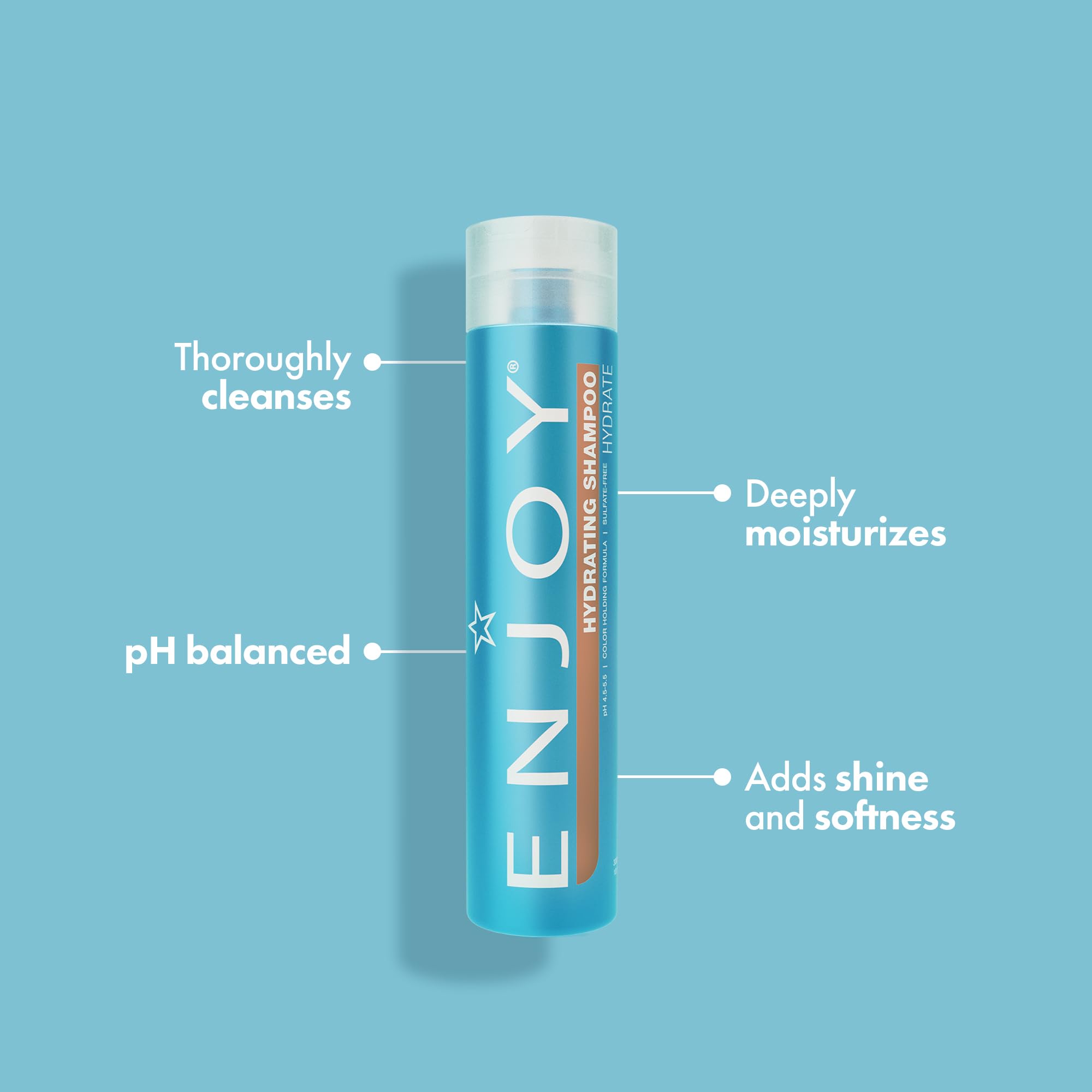 Enjoy Hydrating Shampoo lather demonstrates rich foam for a thorough cleanse.