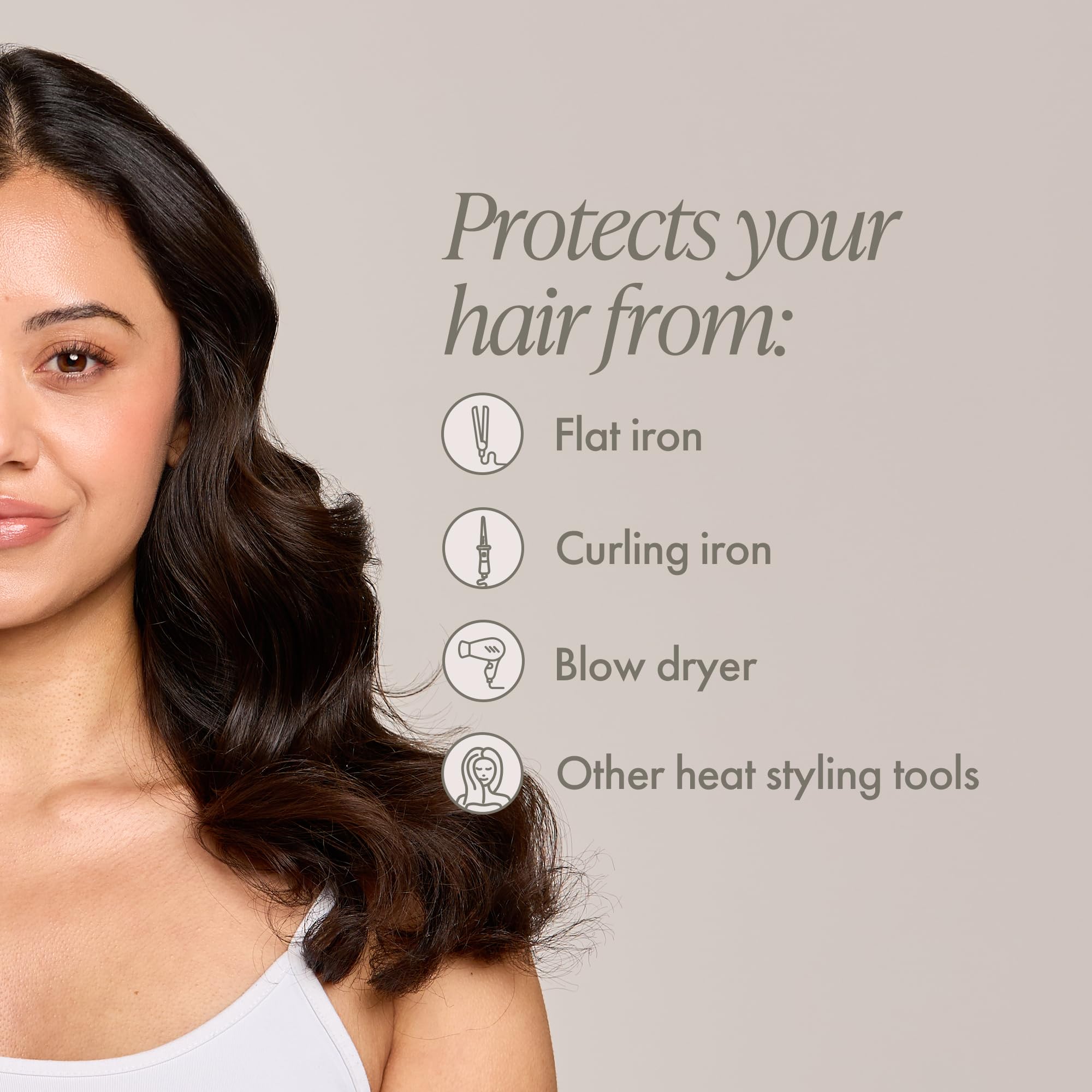 Enjoy Protect and Shine anti-humidity action scene showing frizz control in rain-ready styling