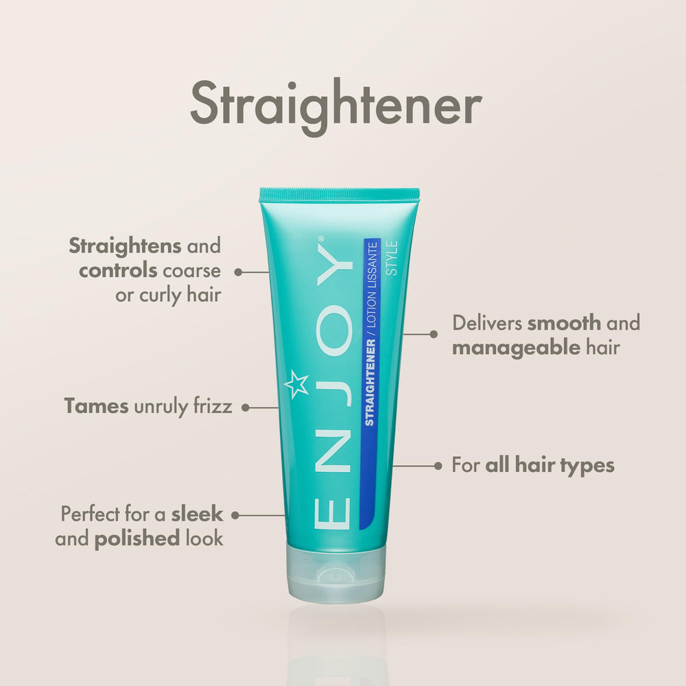 Enjoy Straightener straight-hair glow showcases sleek, polished results.