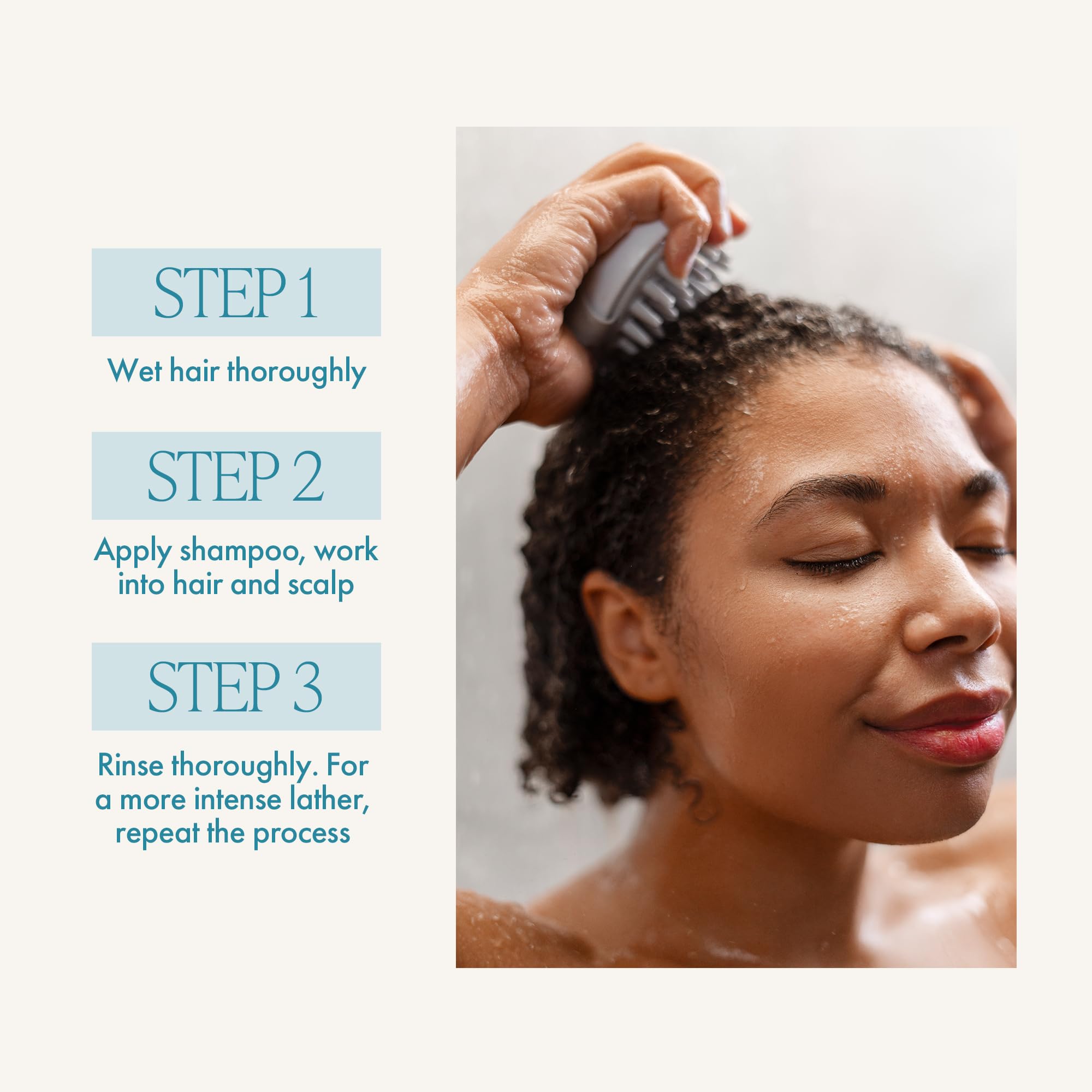 Enjoy Sulfate-Free badge emphasizes gentle cleansing for sensitive scalps.
