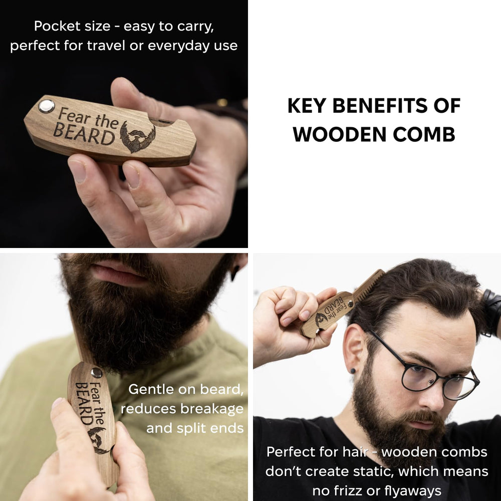 Enjoy The Wood mustache and beard comb for precise shaping and styling