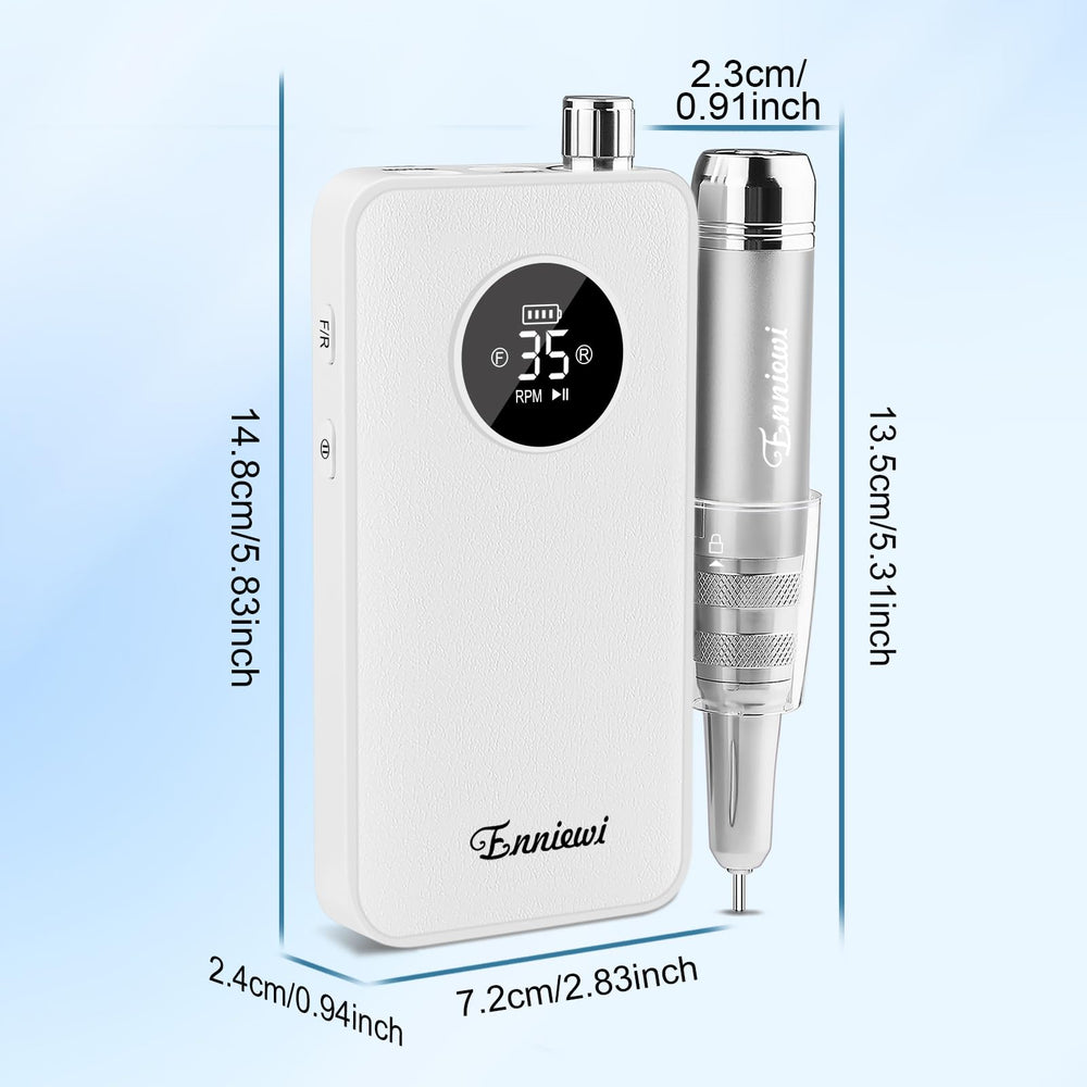 Enniewi nail drill cooling system helps prevent overheating during longer sessions
