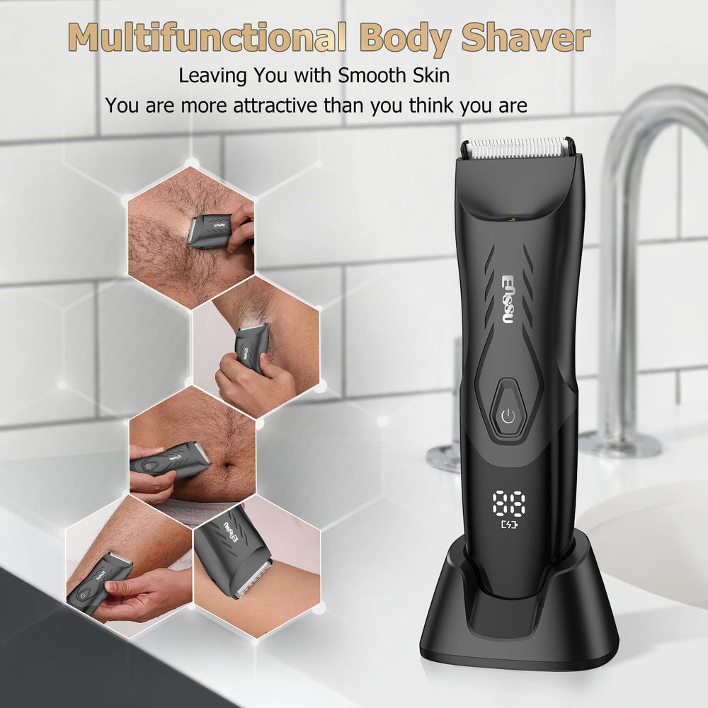 ENSSU Manscape ergonomic handle provides a firm grip during grooming.