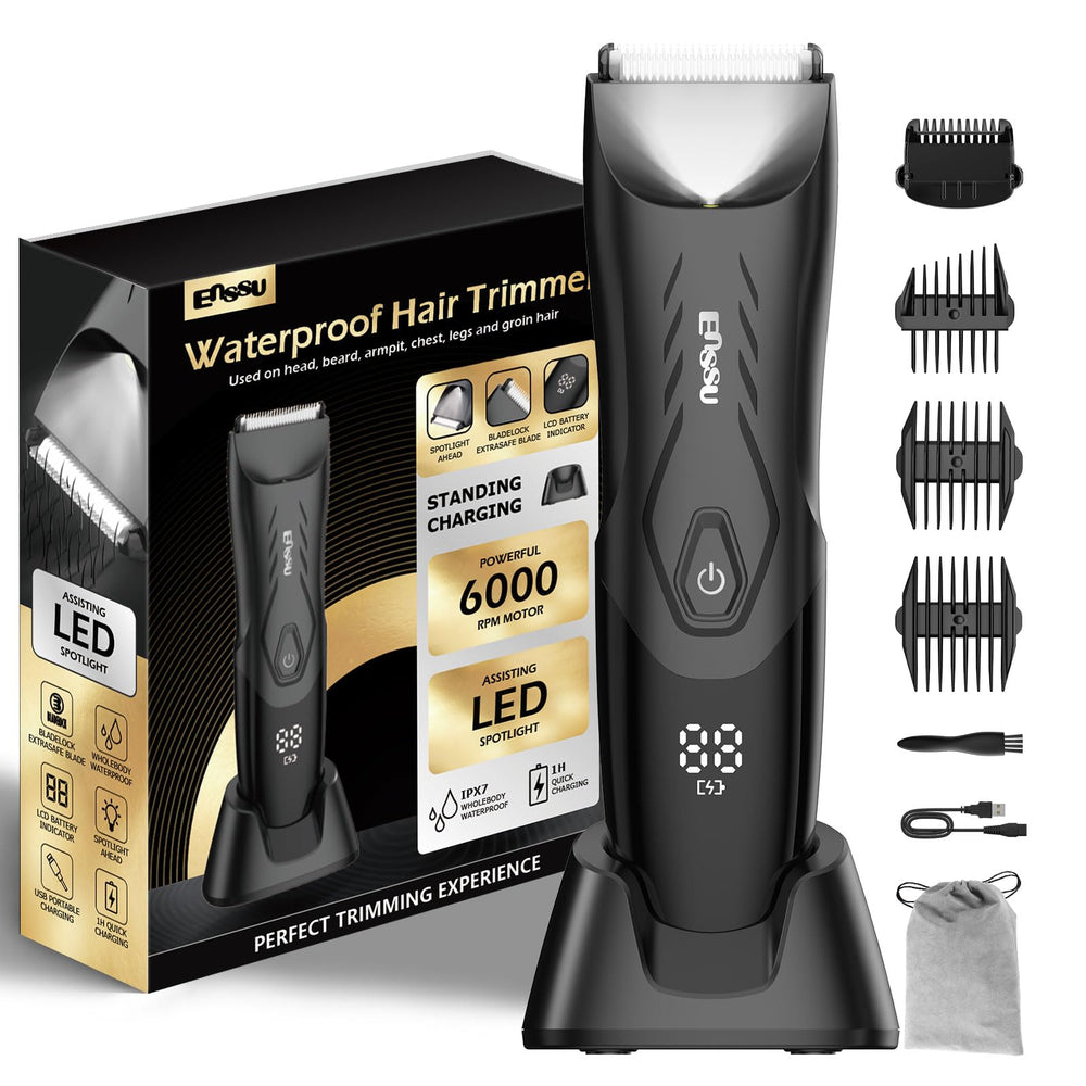 ENSSU Manscape trimmer front view for precise, at-home grooming.