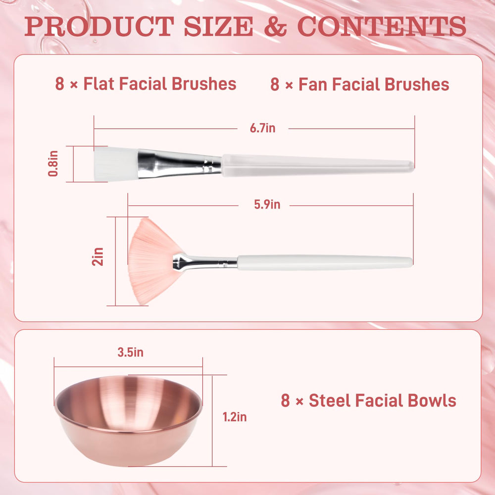 Entei flat mask brushes—8-pack for smooth, even application.