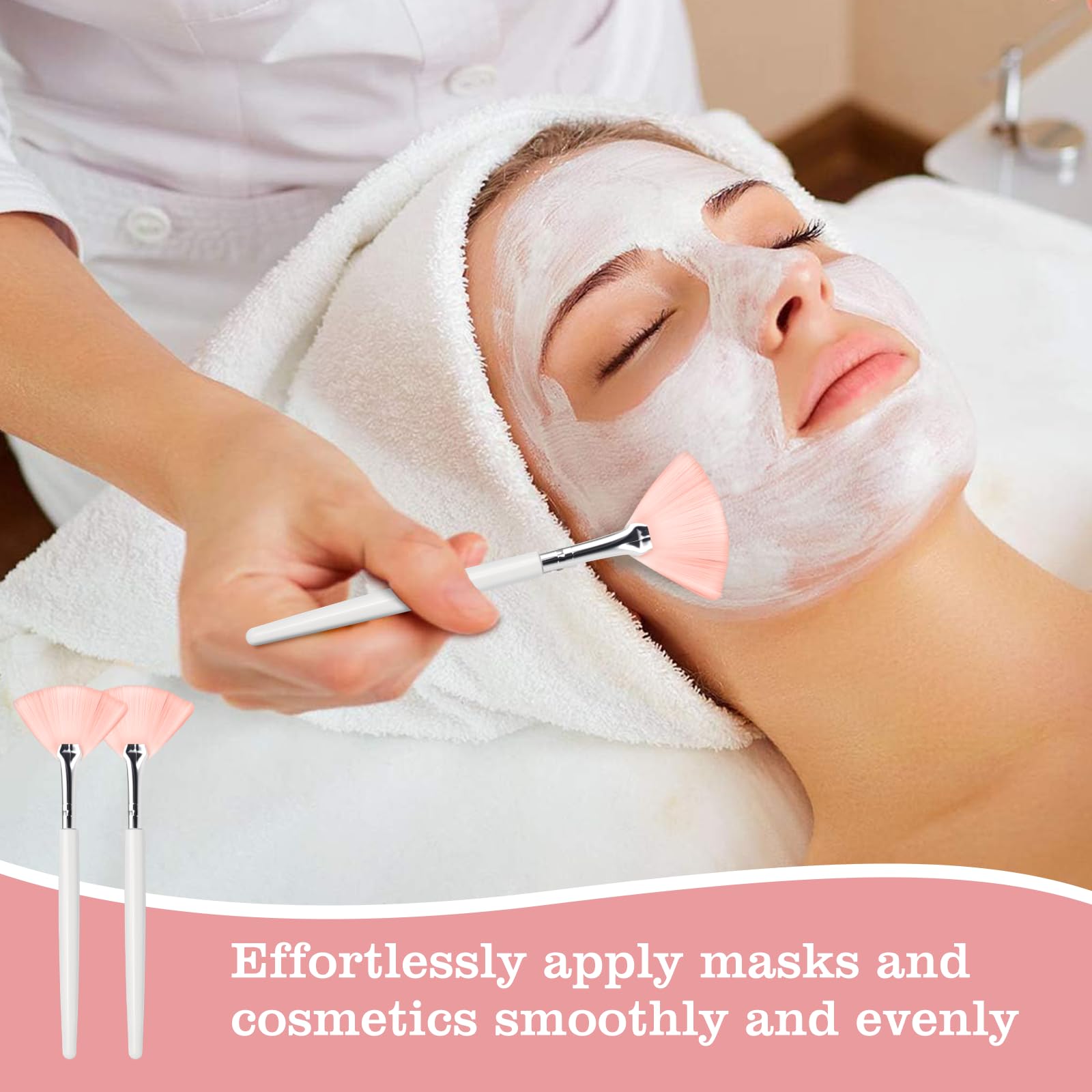 Entei mask brushes display—professional-grade tools for home facials.